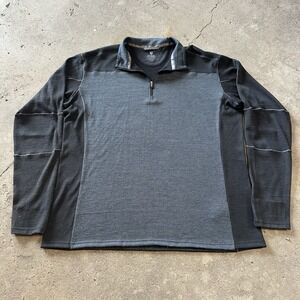 Kuhl Ryzer 1/4 Zip Shirt Mens 2XL Black/gray Outdoor Razer Performance Hiking